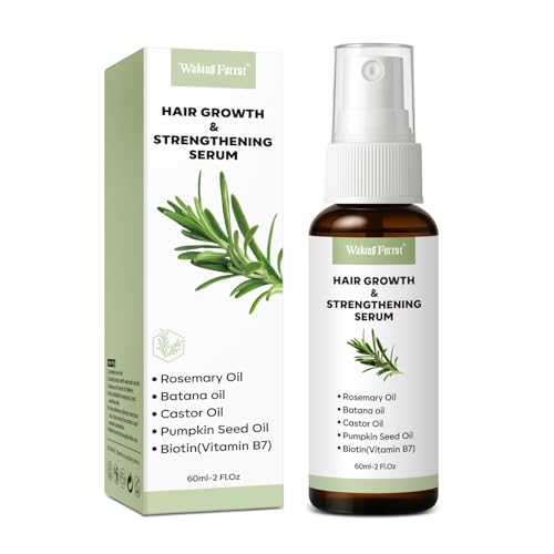 Rosemary Oil Hair Growth Spray, Thickening Hair & Scalp Serum, Nourishing Formula with Castor, Batana, Biotin for Hair Growth, Promotes Fuller Follicles for Women & Men – All Hair Types (2 Oz, 1 Pack)