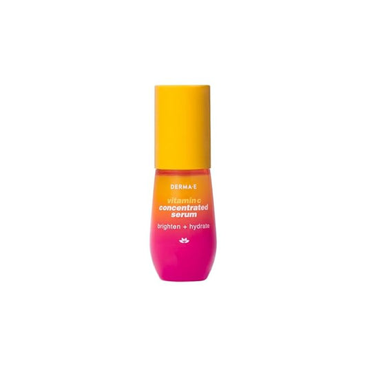 DERMA E Vitamin C Concentrated Serum with Hyaluronic Acid, Vitamin E & Aloe, All Natural, Antioxidant-Rich Concentrated Facial Serum – Firming and Brightening Vitamin C Face Serum, 1oz