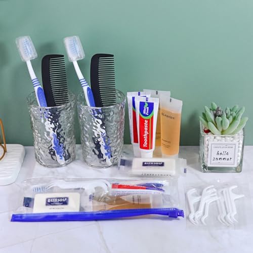 Pack of 25 Hygiene Kit, Hygiene Kit Bulk, Individually Packed, Travel Hygiene Kit with Toothbrush, Toothpaste, Comb, Shampoo, Soap and Floss Picks, Home, Suitable for Hotel, Camping, Travel