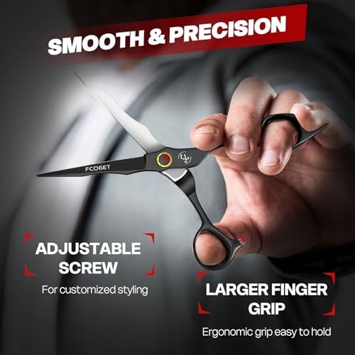 Professional Barber Hair Scissors Thinning Shears Kit - 6.8" HIGH-END Extremely Sharp Haircut Scissors Hairdressing Texturizing Hair Cutting Shears Set 440C Stainless Steel for Salon Home Stylists