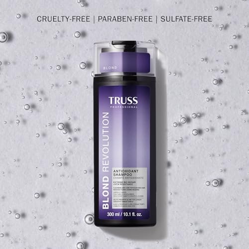 TRUSS Blond Revolution Blonde Shampoo - Gentle Cleansing Shampoo for Color Treated Hair - Preserves Luminous Blonde Coloring While Fighting Oxidation & Increasing Shine (10 fl oz)