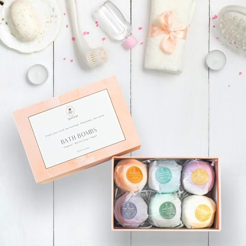 Levitural Bath Bombs Gift Set – Organic & Natural Spa Fizzies for Relaxation, Moisturizing, and Aromatherapy – Perfect for Women, Men, and Kids