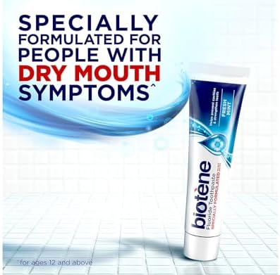 Biotene Fluoride Toothpaste Gentle Formula Fresh Mint, 4.3 Ounce (Pack of 2)