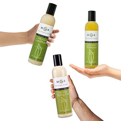 MGA Vegan Hair Shampoo - Organic Formula for All Types of Hair | With Natural Herbal Scent for Men & Women | Parabens Silicone & Sulfate Free Dandruff Shampoo Provides Frizz control | 8.8 Fluid Ounce
