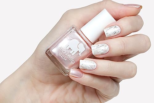 ella+mila Dream Collection - My Fantasy Fast Drying Nail Polish - Pearly Pale Pink Vegan Nail Polish - Chip Resistant 17 Free Nail Polish with Metallic Finish