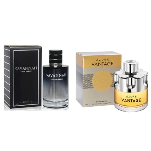 TWISHA Savannah Black & Azure Vantage Cologne for Men 3.4oz/100ml, Eau de Parfum, (Our Impression of Sauvages & Azure vintage), Long Lasting Fragrance