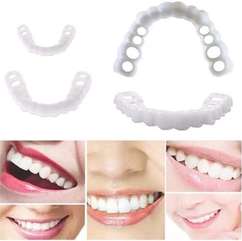 2 Pairs Temporarily Adjustable, Top and Bottom for Men and Women, Nature and Comfortable(White)