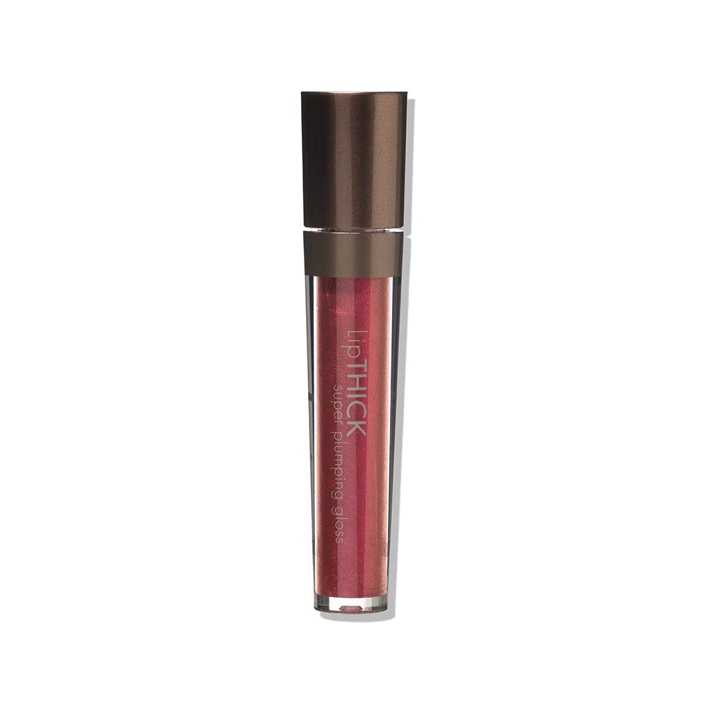 SORME Treatment Cosmetics LipThick gloss | Plumping Lip Gloss for Shiny and Fuller Looking Lips with Maxi-Lip Peptides | Scream Shade