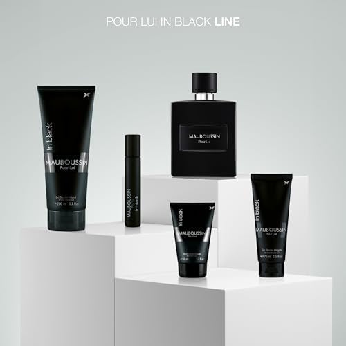 Mauboussin - Pour Lui In Black 100ml (3.3 Fl Oz) - Eau de Parfum for Men - Woody & Oriental Scents