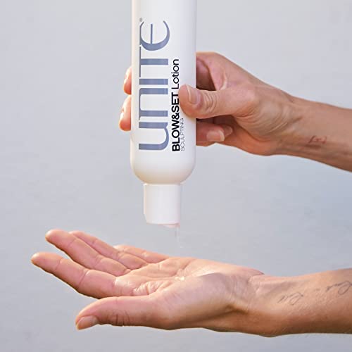 UNITE Hair – BLOW&SET Lotion – Sculpting Styling Cream – Shapes Any Style, Volume, Hold, Shine, 8oz