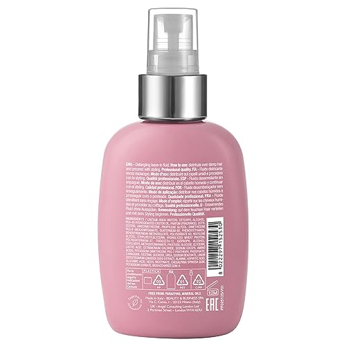 Alfaparf Milano Semi di Lino Moisture Nutritive Leave-In Hair Detangler with Thermal Protection - Professional Detangling Spray Conditioner for Dry Hair - Vegan Formula - Softens Hair (4.23 Fl Oz)