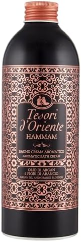 Tesori d’Oriente Bubble Bath for Women, Foaming Bath, Bath Bubbles for Women Relaxing, Luxurious Body Wash for Women & Skin Care - 500 Ml-16.91 us Fl Oz- [Italian Import ]-(Hammam)