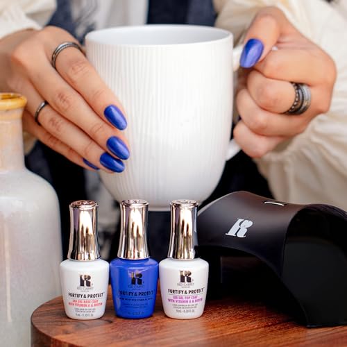 RC Red Carpet Manicure Fortify & Protect LED Gel Top Coat – High Shine Top with Vitamin A & Biotin, Long-Lasting, Strengthens Nails, No Chipping or Peeling (0.3 Fl Oz)