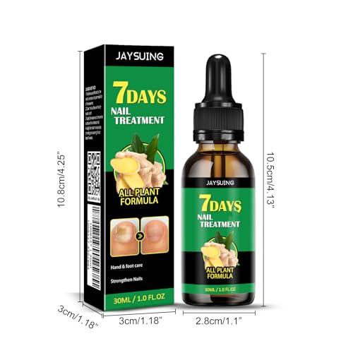 Ginger Nail Treatment Nail Support Nail Care, 7days Nail Treatment, Ginger Nail Growth Serum, Ginger Cuticle Care Oil for Nails,Cuticle Serum for Nails (3Pcs, 1 Fl.oz(pack of 1))