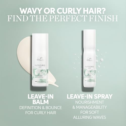Wella Professionals Nutricurls Curlixir Balm | Defining Leave-in Cream for Curls | Intense Nourishment | Soft Hold & 24H Curl Definition | 5.07 Fl Oz