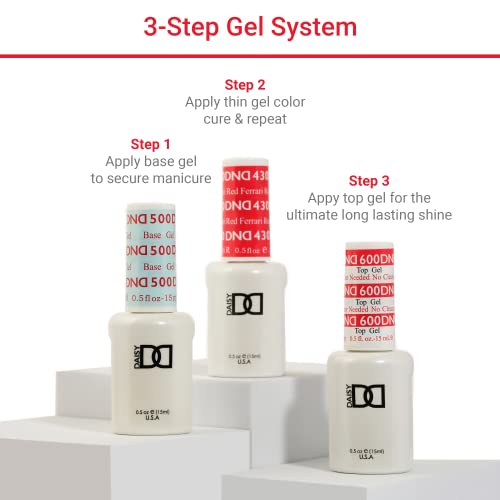 DND Gel Polish Set, Pink Collection, UV/LED GelPolish and Air Dry Nail Lacquer, Matching Chip-Free Polish Duo, 0.5 Fl Oz Each