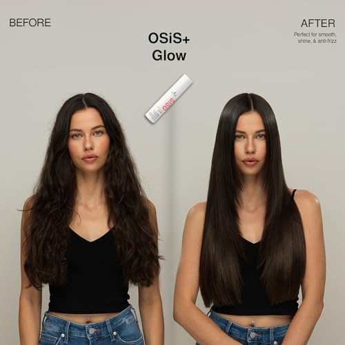 OSiS+ Glow Anti-Frizz Shine Serum - Lightweight Heat Protection & Frizz Control for All Hair Types