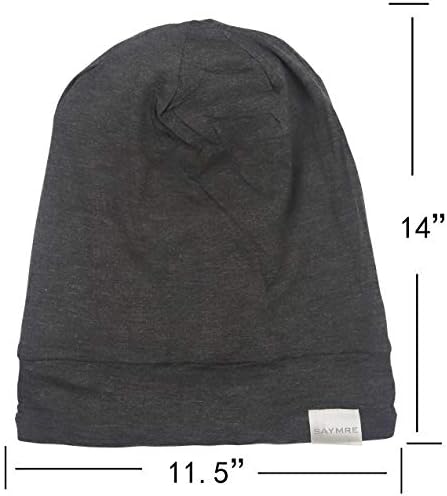 Satin Lined Bonnet Silky Hair Wrap Large Sleep Cap - Adjustable Beanie Slouchy Hats Bonnets for Women Curly Long Hair