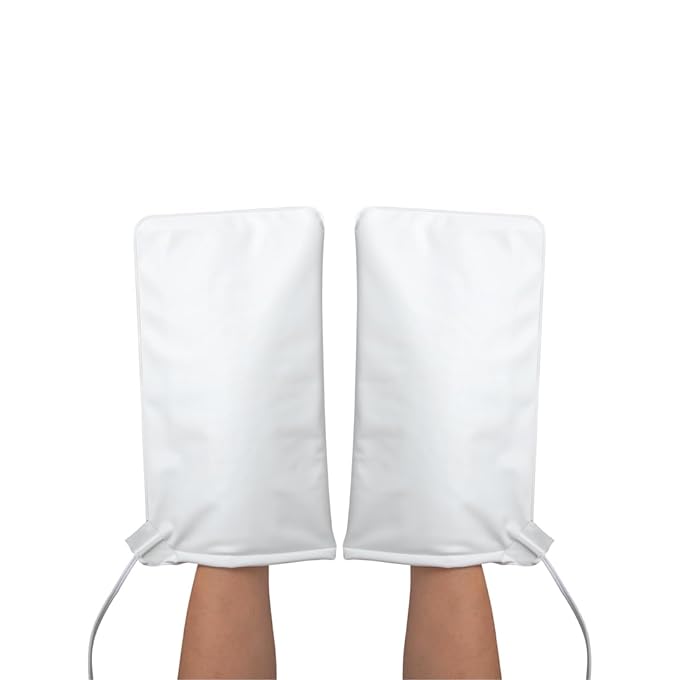 ForPro Professional Collection Premium Heated Mitts, Electric Thermal Moisturizing Hand Warmers for Spa Treatments, Dual Temperature Settings, 1-Pair