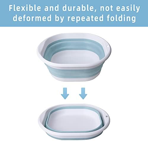 Tlswshsy Portable Pool Foot Bath,Collapsible Pool Foot Wash Basin Tub,Foot Bath Basin for Above Ground Swimming Pools Accessories