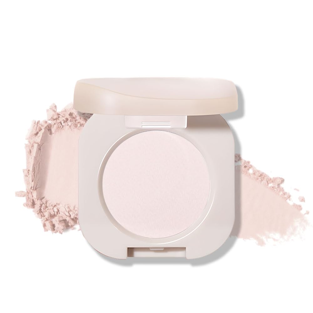 Single White Matte Eyeshadow,Bright Intense Monochrome Eye Shadow,Apply Makeup Easily,Matte Pressed Powder Single Eyeshadow,24 Hour Eye Makeup Longwear Waterproof
