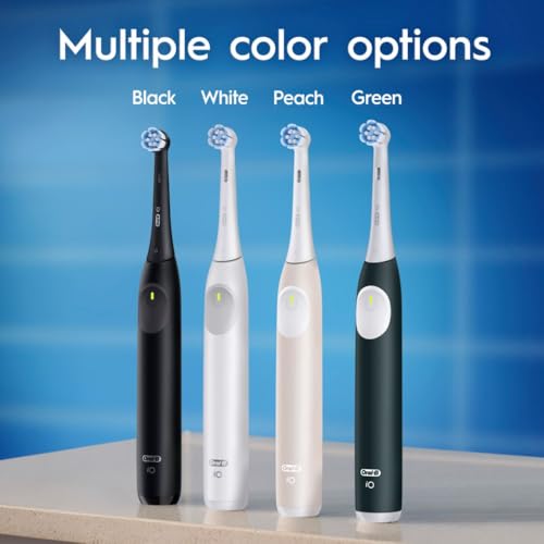 Oral-B iO Simple Clean Rechargeable Electric Powered Toothbrush, Night Black with 1 Gentle Care Brush Head and 1 Black Travel Case - Automatic Pressure Sensor to Protect Gums - 3 Modes - 2 Min Timer