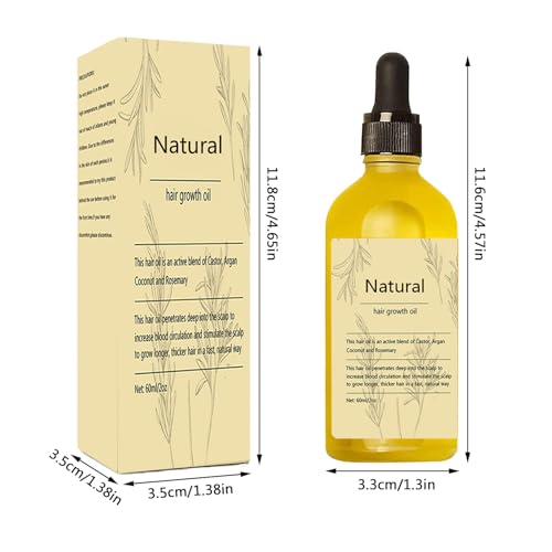 Natural Hair Growth Oil,2 Pcs Rosemary Oil for Vegan Hair Growth Organic for Dry Damaged Hair and Growth