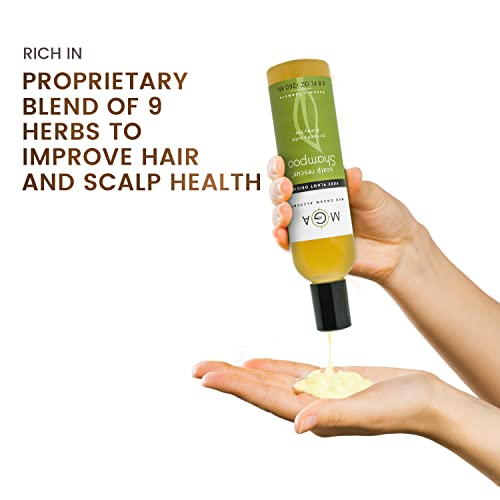 MGA Vegan Hair Shampoo - Organic Formula for All Types of Hair | With Natural Herbal Scent for Men & Women | Parabens Silicone & Sulfate Free Dandruff Shampoo Provides Frizz control | 8.8 Fluid Ounce