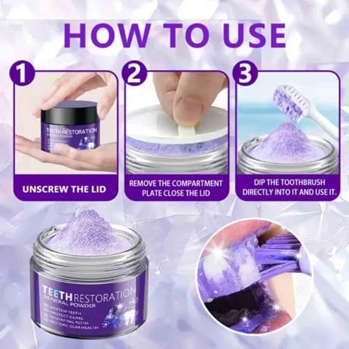 Odalit Teethrestoration Mineral Powder, Teeth Whitening & Strengthening, Breath Fresh Protect Teeth and Gums and Solve Oral Problems (1)