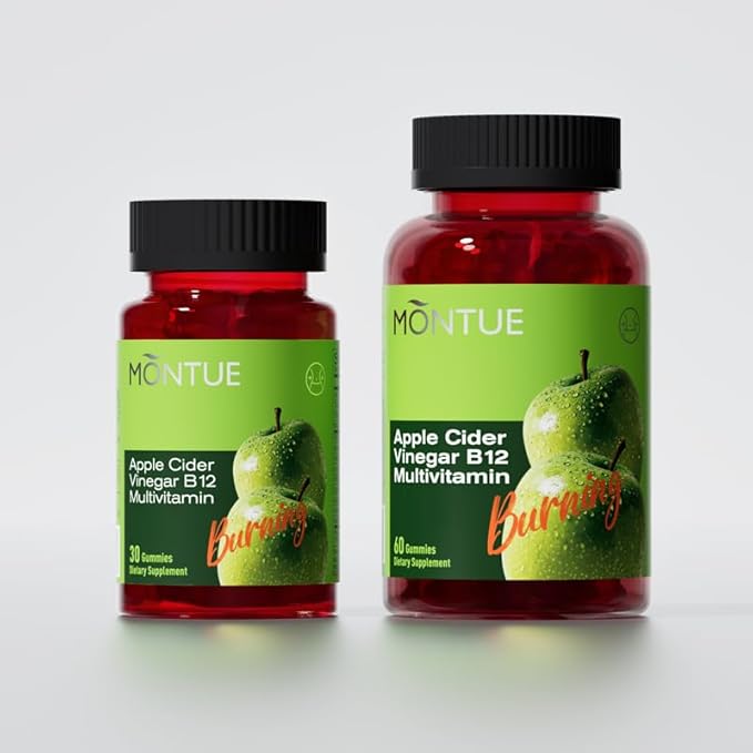 Apple Cider Vinegar Gummies B12 Multivitamin,ACV Supplement Gummy Vitamins,Vegetarian Supplement for Women & Men,Non GMO,Support Normal Energy Levels & Gut Health 60 Gummies (90)