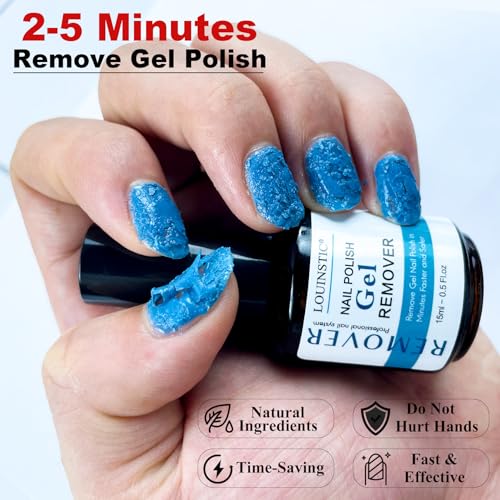 Gel Nail Polish Remover-1PC Professional Gel Remover Kit contains 2 Manicure Tools and 1 Nail File, No Need to Soak or Wrap, Easy & Quick to Remove Nail Polish at Home, Easy to Use