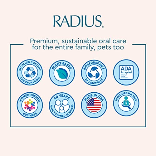 RADIUS Children's Toothbrush, Pure Brush, Ultra Soft Bristles, Clear, BPA Free & ADA Accepted, Designed for Delicate Teeth & Gums for Children 6 Months & Up, Pack of 3