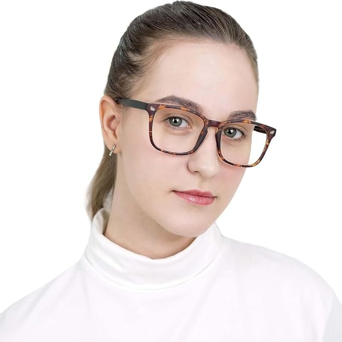 YEIN Bifocal Reading Glasses with Blue Light Blocking Lenses, Bifocal Reader for Women and Men, Vintage Square frame with Spring Hinge (+0.00/+1.25 magnification)