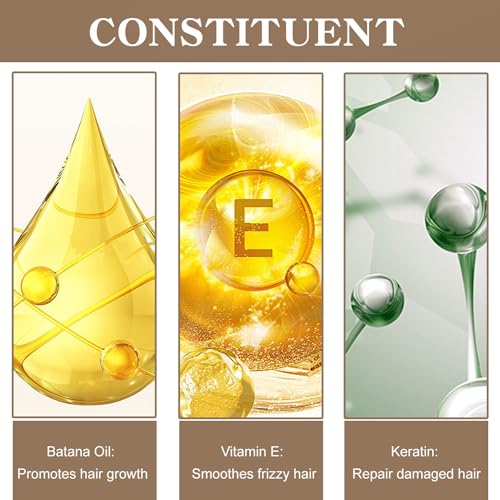 Organic Raw Batana Oil, Hair-Treatment Promotes Growth, Nourishes Hair, Enhances Shine, 29.5735 fl oz (1 Ounce)