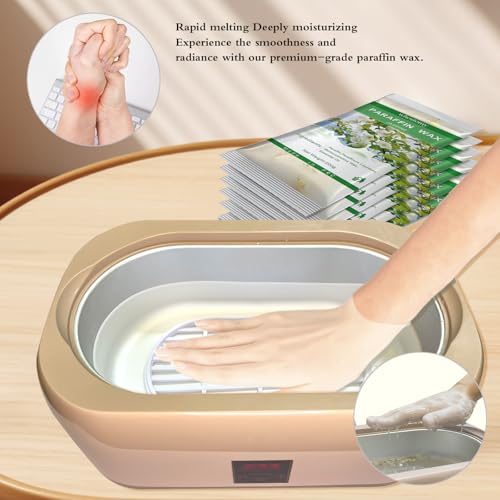 Paraffin Wax Refills, 6 PackParaffin Wax for Hands and Feet, Hot Melt Paraffin Wax Blocks for Paraffin Bath, Jasmine Scent + Dry Flowers, Relieves Muscle Fatigue Nourishes Dry Skin
