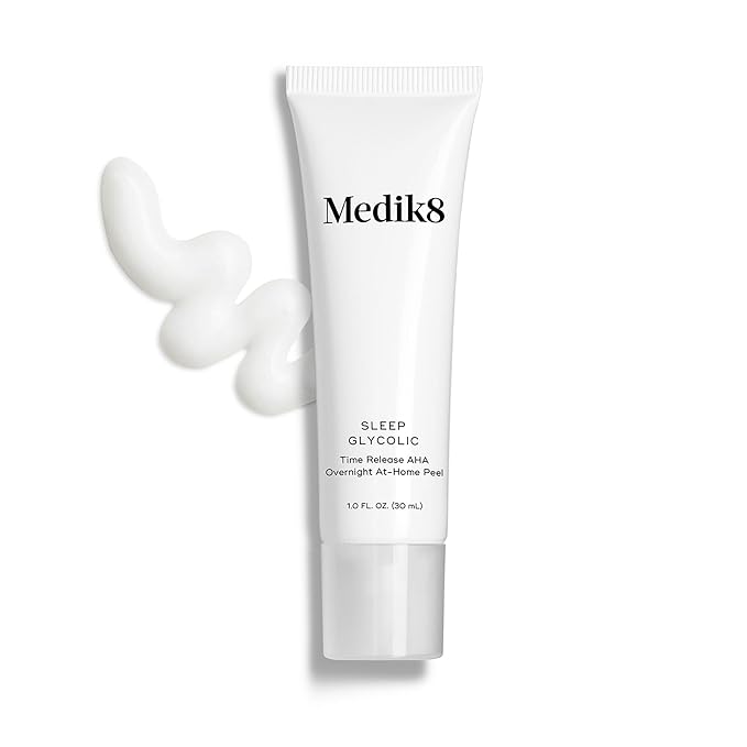 Medik8 Sleep Glycolic - Exfoliating Glycolic Acid At Home Face Peel - Night Cream for Face - Night Peel with Glycerin and Korean Clover - 1.0 oz