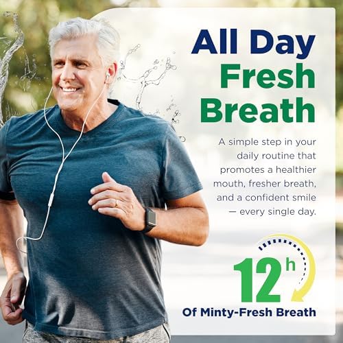 Prevention Daily Care Alcohol-Free Mouthwash, Hydrogen Peroxide Teeth Whitening with Soothing Fresh Mint for Bad Breath Treatment, Fluoride-Free Gum Care Oral Mouth Rinse 16 oz 1 Pack