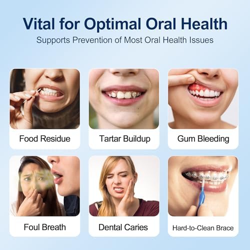 Water Dental Flosser OLED Display Cordless Teeth Cleaning MOCEL 5 Modes Oral Irrigator 300ML Portable and USB C Rechargeable IPX7 Waterproof Floss Teeth Pick (Black)