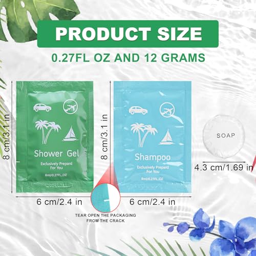 Travel Size Soap and Shampoo,Travel Size Body Wash and Shampoo Bulk 0.28fl Oz,Travel Size Shower Gel Set，Shampoo Bulk Travel Size ,Hotel Supplies Bulk Hygiene Kits for Homeless Hotel (Pack of 20)