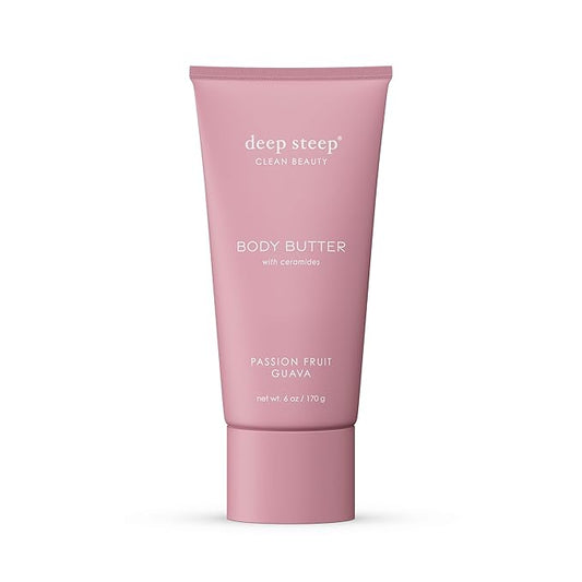 Deep Steep Body Butter with Ceramides for Intense Moisture 6oz (6 Ounces (Pack of 1), Passion Fruit Guava)