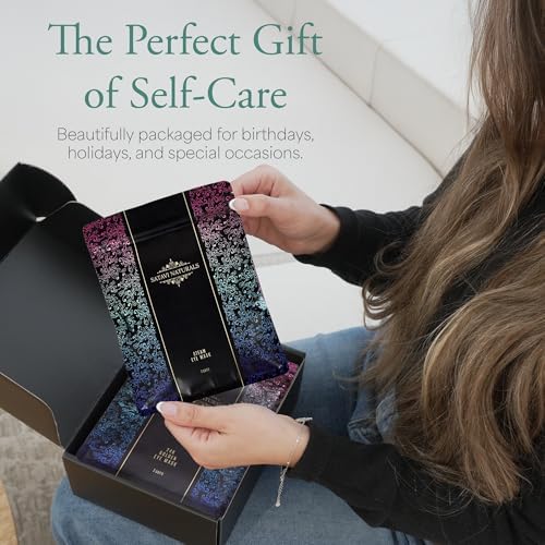 The Mini Spa Retreat - Home Spa Kit Including 24K Gold Eye Mask, Bath Bombs & Sugar Scrubs, Candle & Self-Heating Steam Eye Mask - Pampering, Relaxation & Self Care Gifts for Women