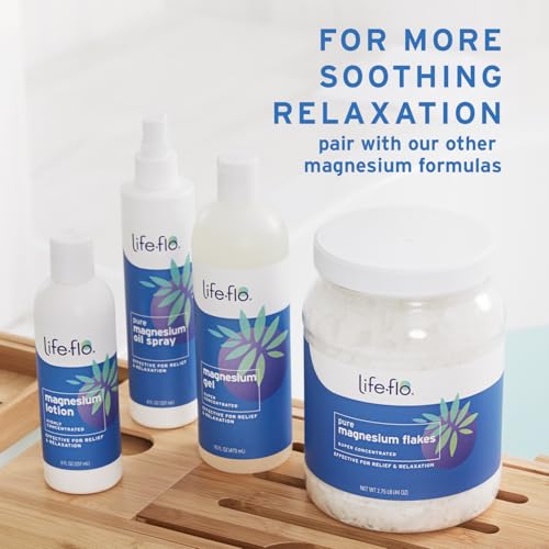 Life-flo Magnesium Oil Bath Soak Lavender Scent, Plus Magnesium Chloride from Zechstein Seabed, Cleanses and Refreshes, Relaxes Muscles and Joints, 60-Day Guarantee, Not Tested on Animals (Lavender)