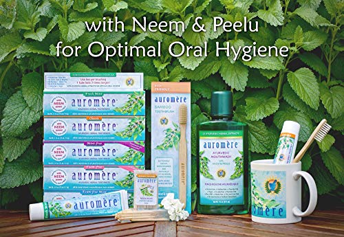 Auromere Ayurvedic Mouthwash - Vegan, Fluoride Free, Alcohol Free, Natural, Non GMO (16 fl oz), 1 Pack