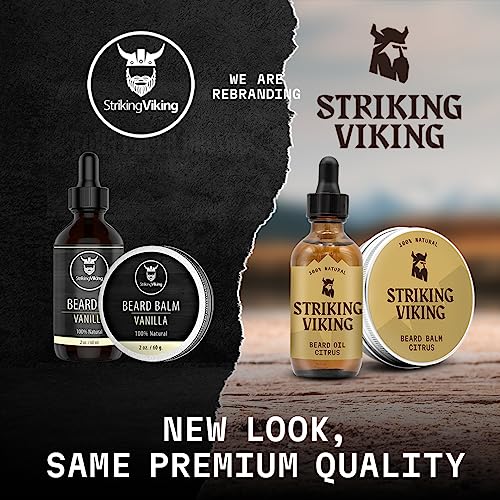 Striking Viking Folding Wooden Comb for Men - Sandalwood Switchblade Beard Comb for Grooming and Styling - Use Dry or With Oils & Balms