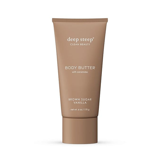 Deep Steep Body Butter with Ceramides for Intense Moisture 6oz (6 Ounces (Pack of 1), Brown Sugar Vanilla)