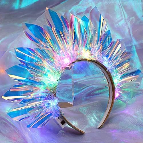 EARENT Light Up Headbands Rave Outfits Neon Headband for Women