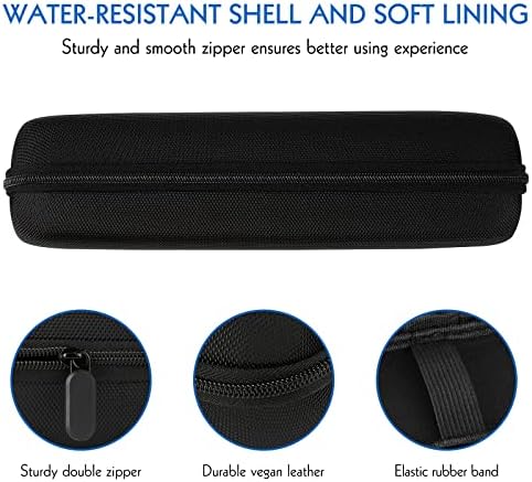 Travel Electric Toothbrush Case, Portable Container Holder Storage Box, PU Travel Case Compatible With Oral-B Pro 1500 8000, Philips 4100, 5100 6100, 9900 (Black PU 1pack)
