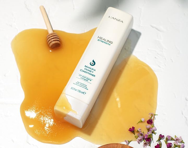 L’ANZA Healing Strength Manuka Honey Conditioner, Conditioner for Repair, Strengthens, Protects and Restores Fragile, and Aged Hair Against Frizz Control & Damage, Hair Care, New Bottle