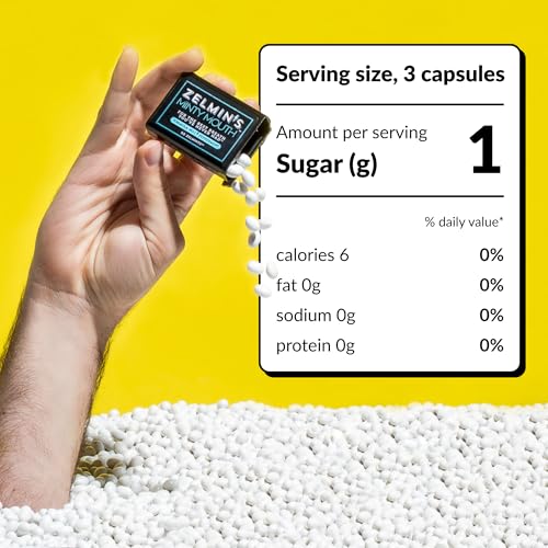 Zelmin's Minty Mouth Breath Freshener - (3 Pack) Long Lasting Bad Breath Treatment for Adults, Instant Freshness Helps with Dry Mouth, Natural Breath Mints for Travel, Alcohol-Free, Keto, Gluten-Free