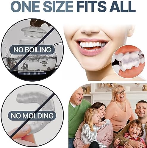 Mouth Guard for Grinding and Clenching Teeth at Night, Sleep Night Guard, Grinding Protection, Clenching Protection, Teeth Bruxism Mouth Piece with Travel Hygiene Case (2set) (1set)